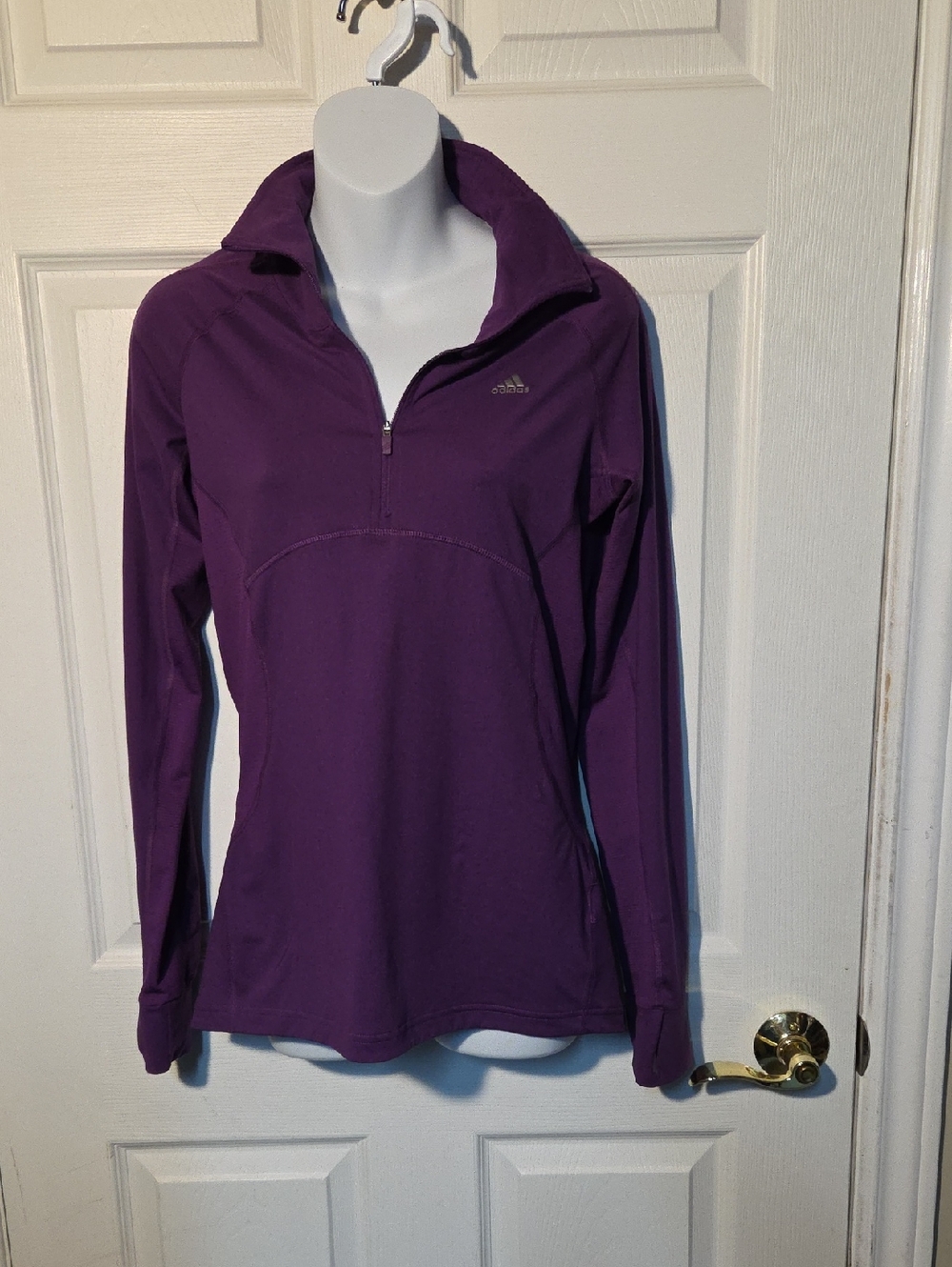 adidas Climalite Women's Purple Half-Zip Athletic Pullover